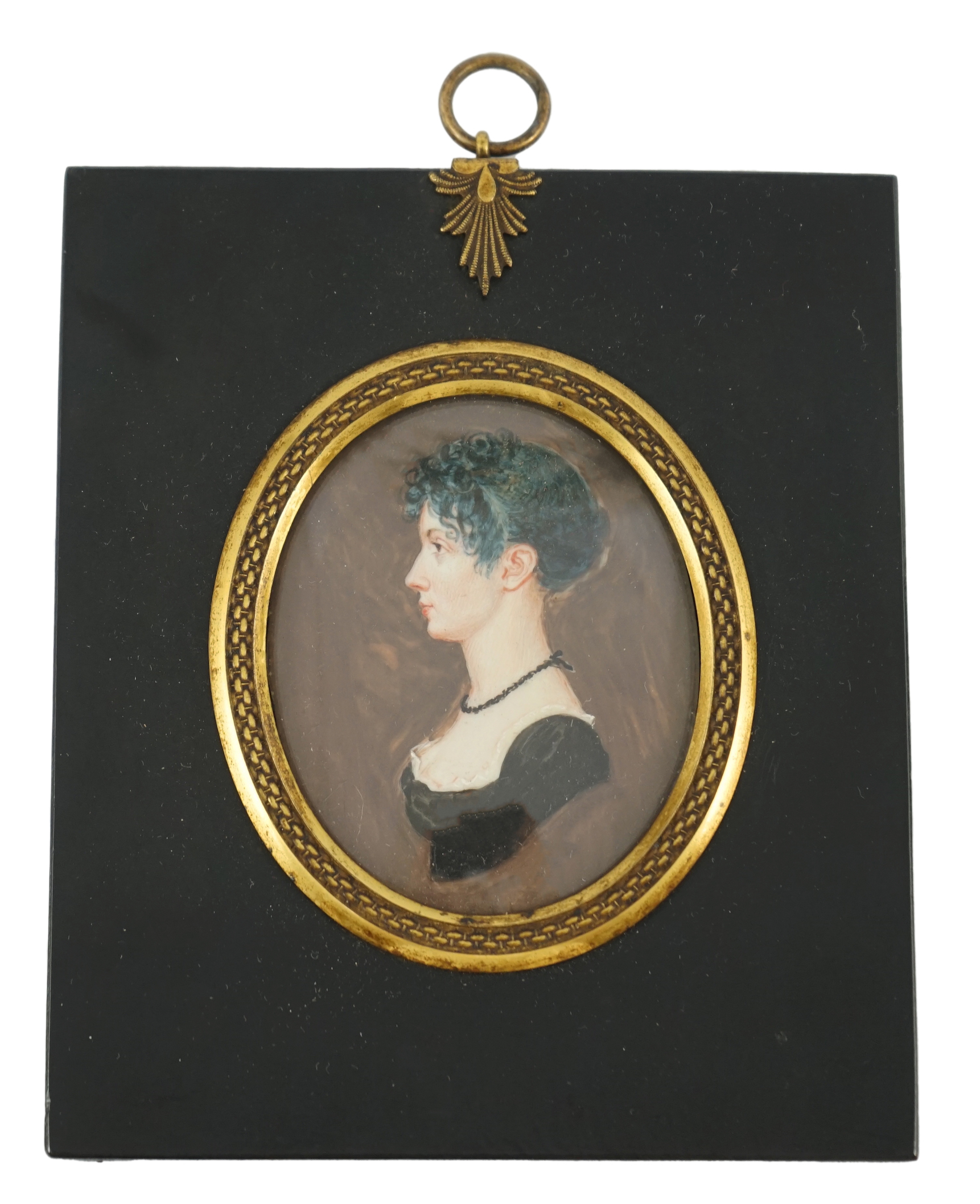 Mrs Anna Trewinnard (fl.1797-1806), a set of seven portrait miniatures of a father and his children, watercolour on ivory, 7.1 x 5.8cm. to 6.4 x 5cm. CITES Submission reference 9RT82CJH